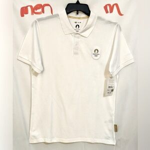 Classic White Polo Shirt Cotton Blend